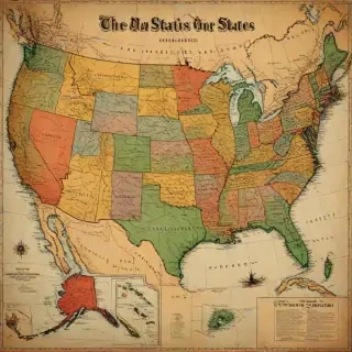 usa map with states