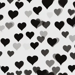 black heart transparent