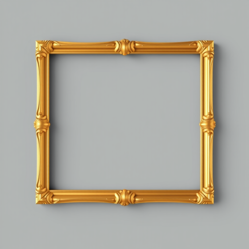 rectangle gold frame png