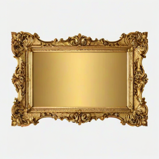 rectangle golden frame png