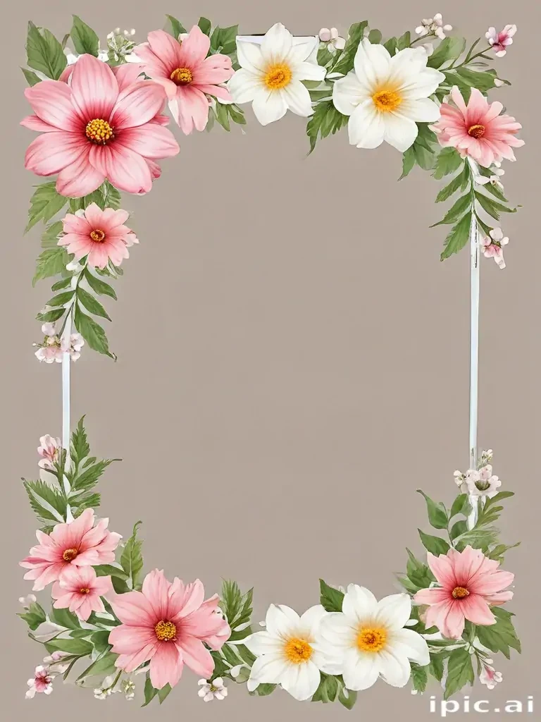 flower border transparent