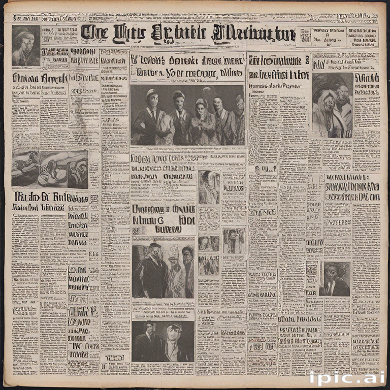 Historic Newspaper Front Page Featuring Diverse Articles And Eye historic-newspaper-front-page-featuring-diverse-articles-and-eye