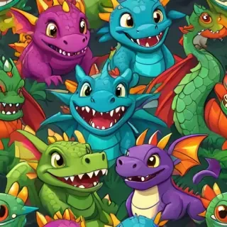cartoon dragons