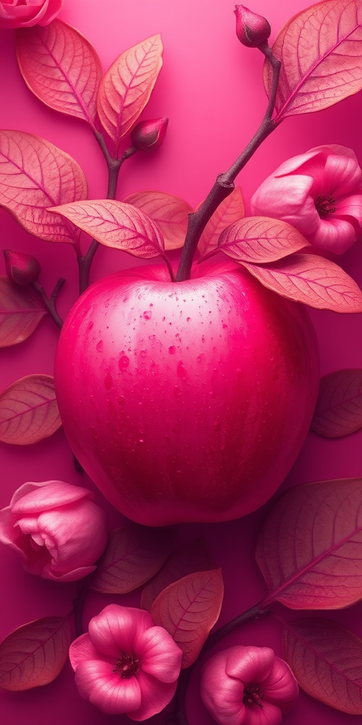 pink apple wallpaper