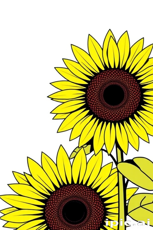 sunflower outline