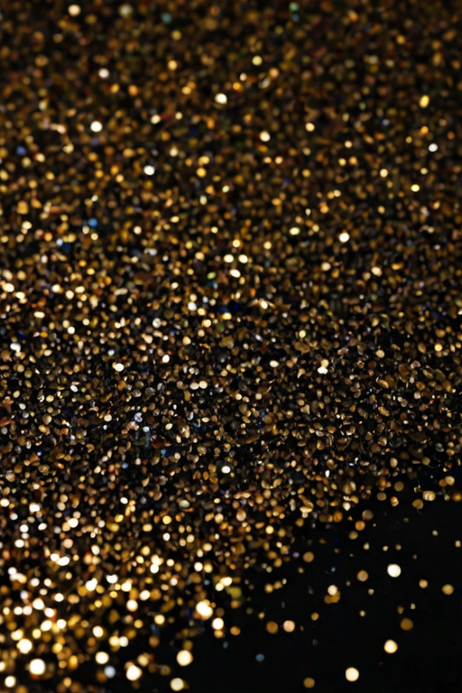 glitter on black background