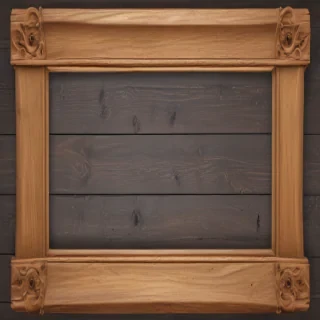 wooden picture frame png