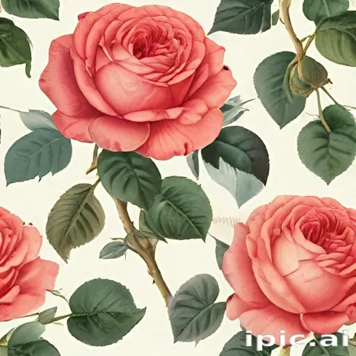 vintage rose illustration