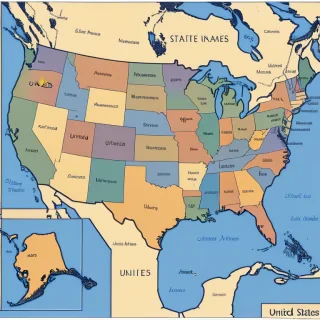 united states map with state names