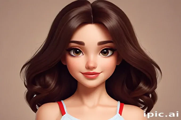 brunette cartoon character