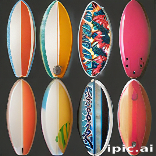 Colorful Collection of Surfboards Showcasing Unique Designs and Styles