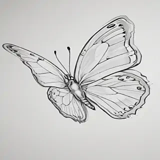 butterfly drawing outline