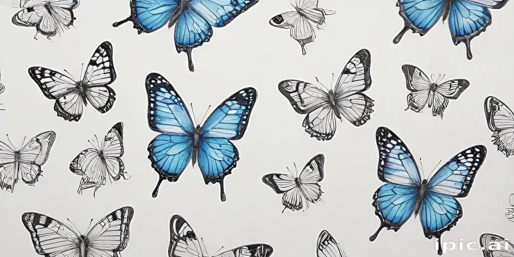drawing butterflies