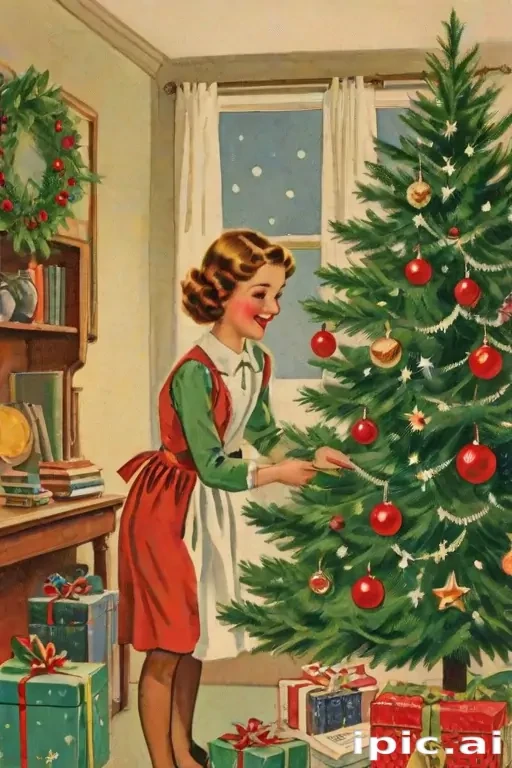 vintage christmas illustration