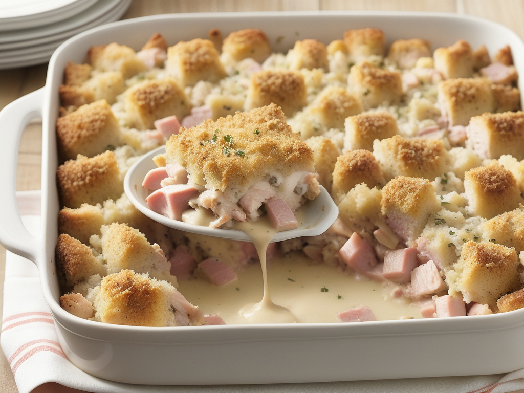 chicken cordon bleu casserole with stuffing