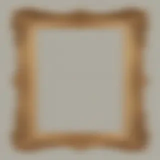 rectangle gold frame png