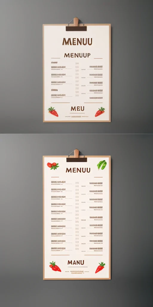 menu mockup free