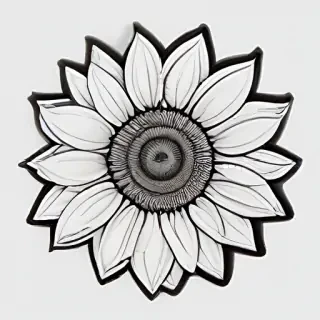 sunflower outline