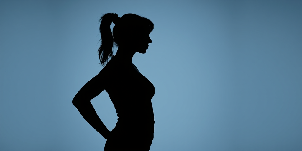 Create a high-resolution silhouette of a confident woman standing with hands on hips, captured with a Canon EOS R5 at f/2.8, ISO 100, 50mm lens, in portrait orientation, using a soft light setup for smooth gradients.
