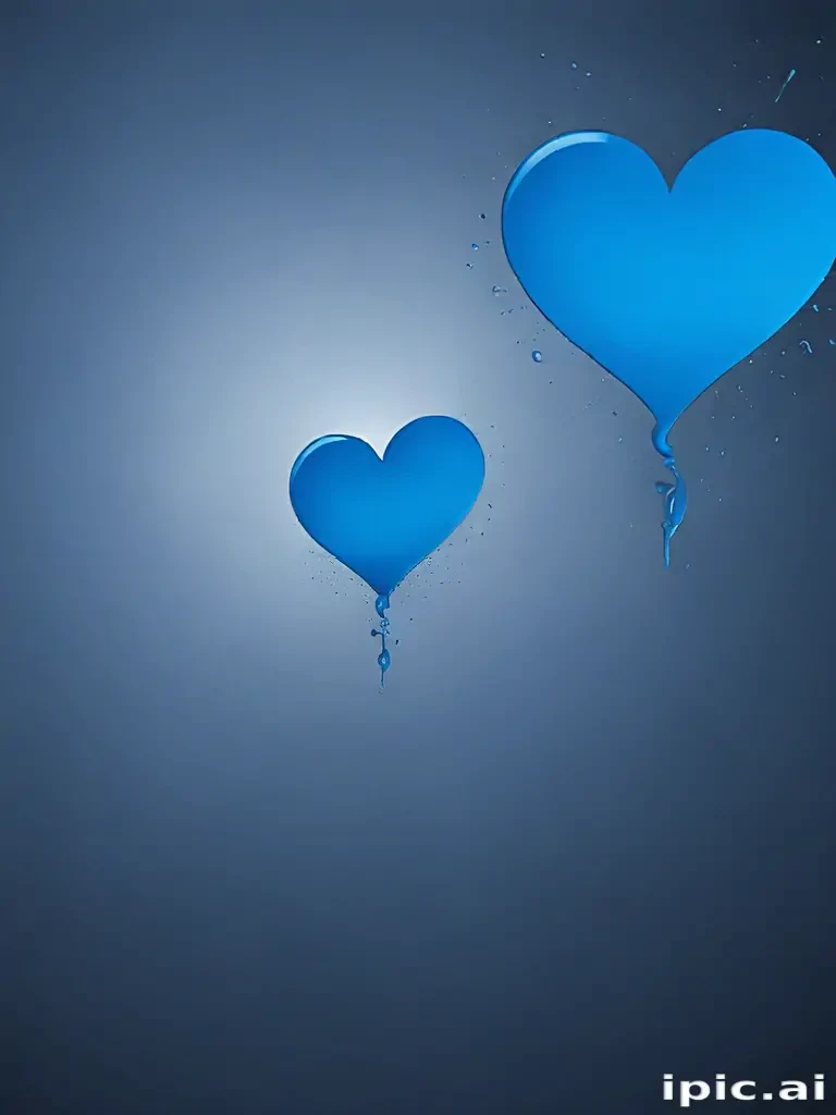 blue heart wallpaper