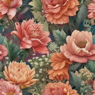 colored drawings of flowers