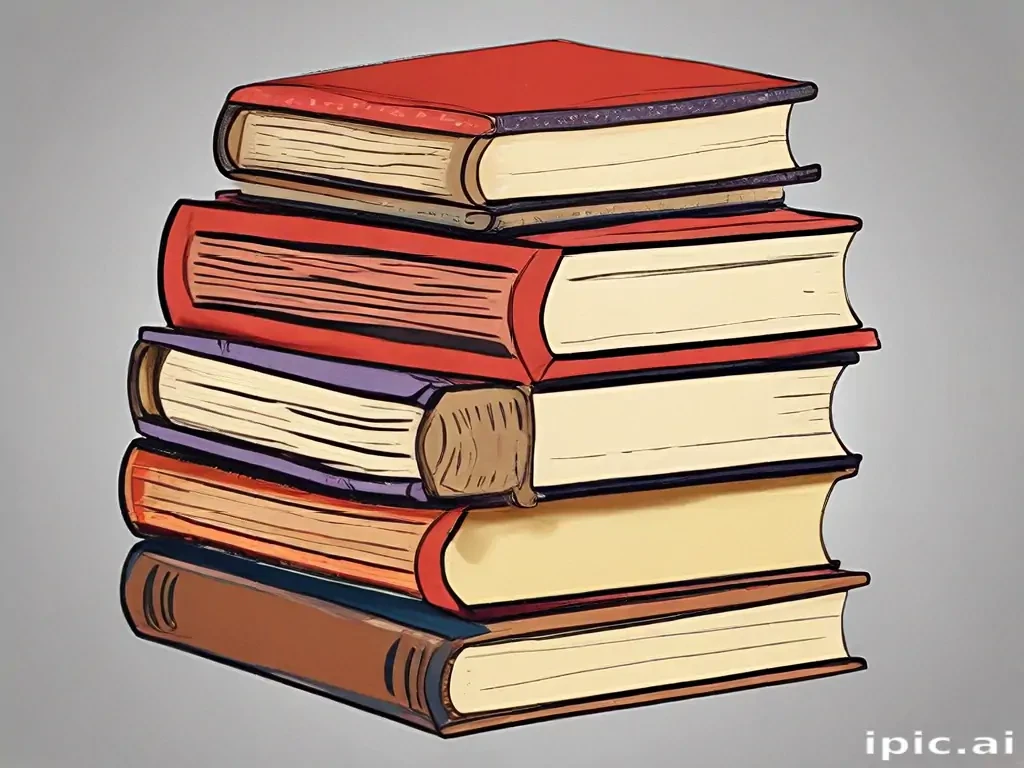 stacked books clip art