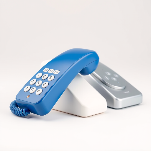 Create a high-resolution image of three 3D phone receiver designs, featuring one in blue, one in white, and one in silver, placed on a clean white background, with a shallow depth of field, using a DSLR camera at f/2.8, ISO 200, and 50mm lens, with soft, even lighting to enhance the details and textures.