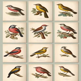 vintage bird illustrations