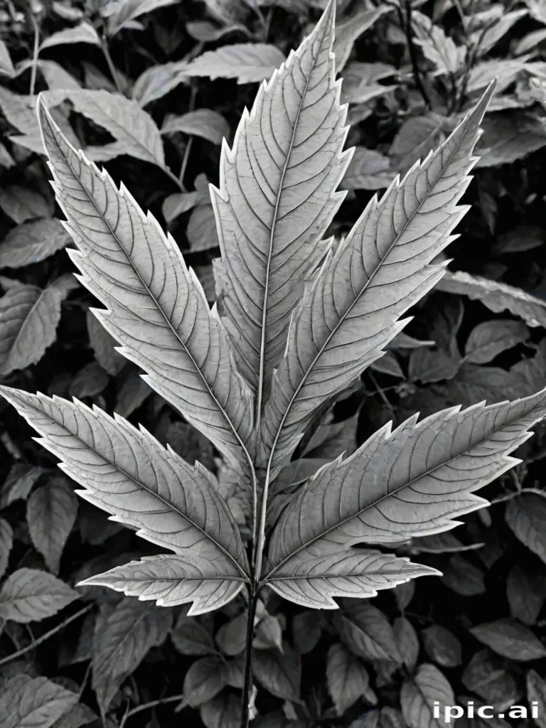 clipart of leaf black and white