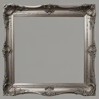 silver picture frame png