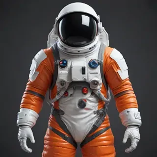 cartoon transparent astronaut suit