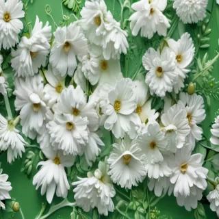 green and white background