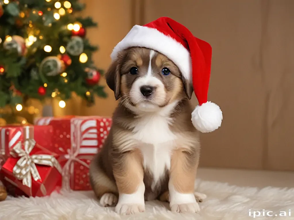 puppy christmas dog wallpaper