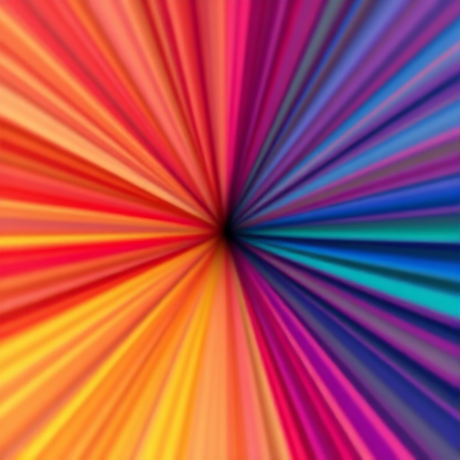 Create a vibrant burst of multicolored lines radiating from the center, using a high-resolution digital camera with a wide-angle lens, f/8 aperture, ISO 100, and a shutter speed of 1/250 seconds, at a 45-degree angle.