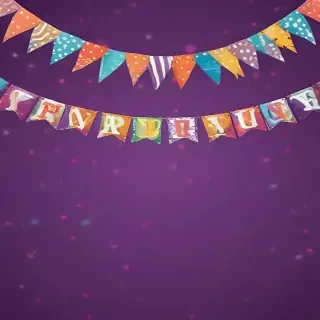 happy birthday banner png