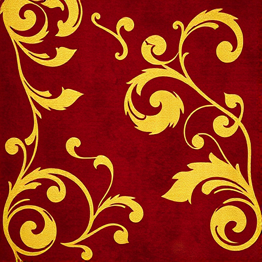 Create a high-resolution image of ornate golden swirls on a rich burgundy background, captured with a DSLR camera, 50mm lens, f/2.8 aperture, 1/125s shutter speed, and natural lighting for enhanced details and contrast.
