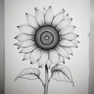 sunflower outline