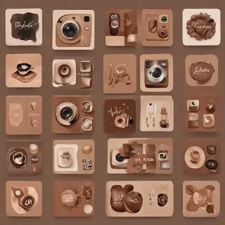 aesthetics brown instagram highlight icons