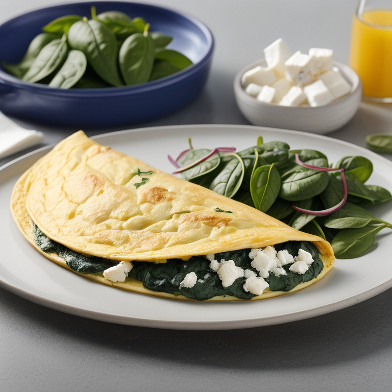 spinach and feta cheese omelette