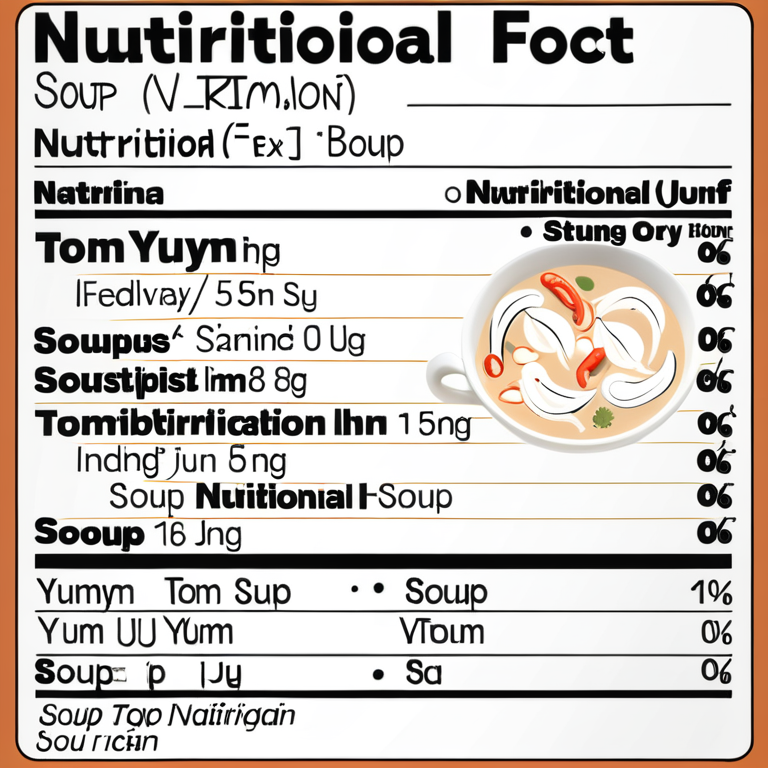 tom yum soup nutritional info