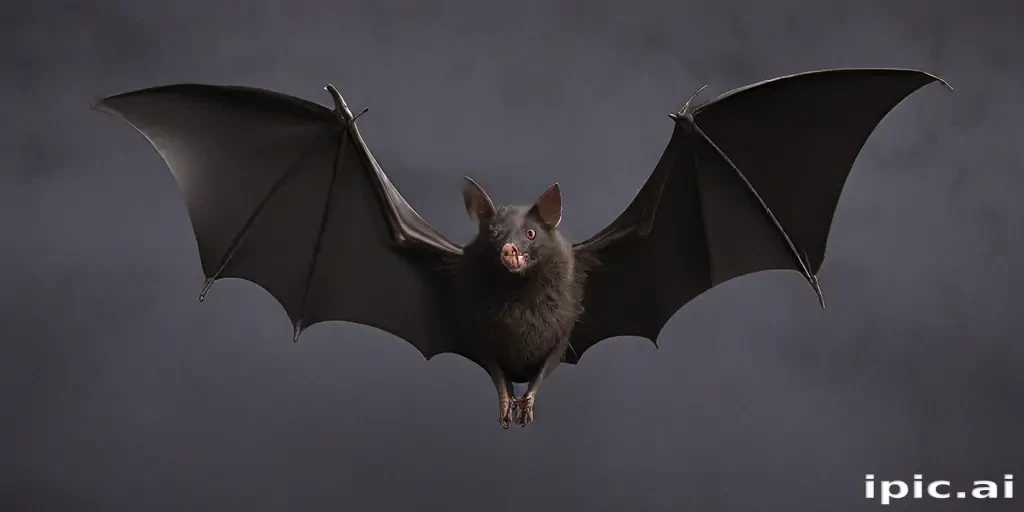 Javabat Wingspan Majestic Bat in Flight Showcasing Its Impressive Wingspan and Features