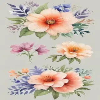 clipart watercolor flowers