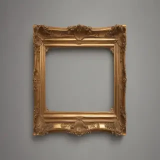 rectangle gold frame png