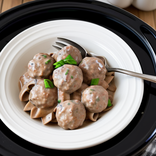 crock pot stroganoff with meatballs