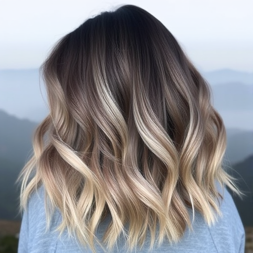 Smoky quartz ombre melting into ash blonde ends, the "Misty Mountain" hairstyle evokes the serene beauty of a foggy mountain landscape