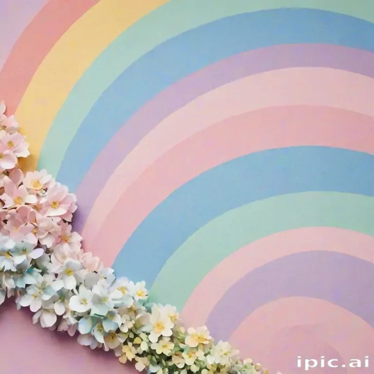pastel coloured rainbow
