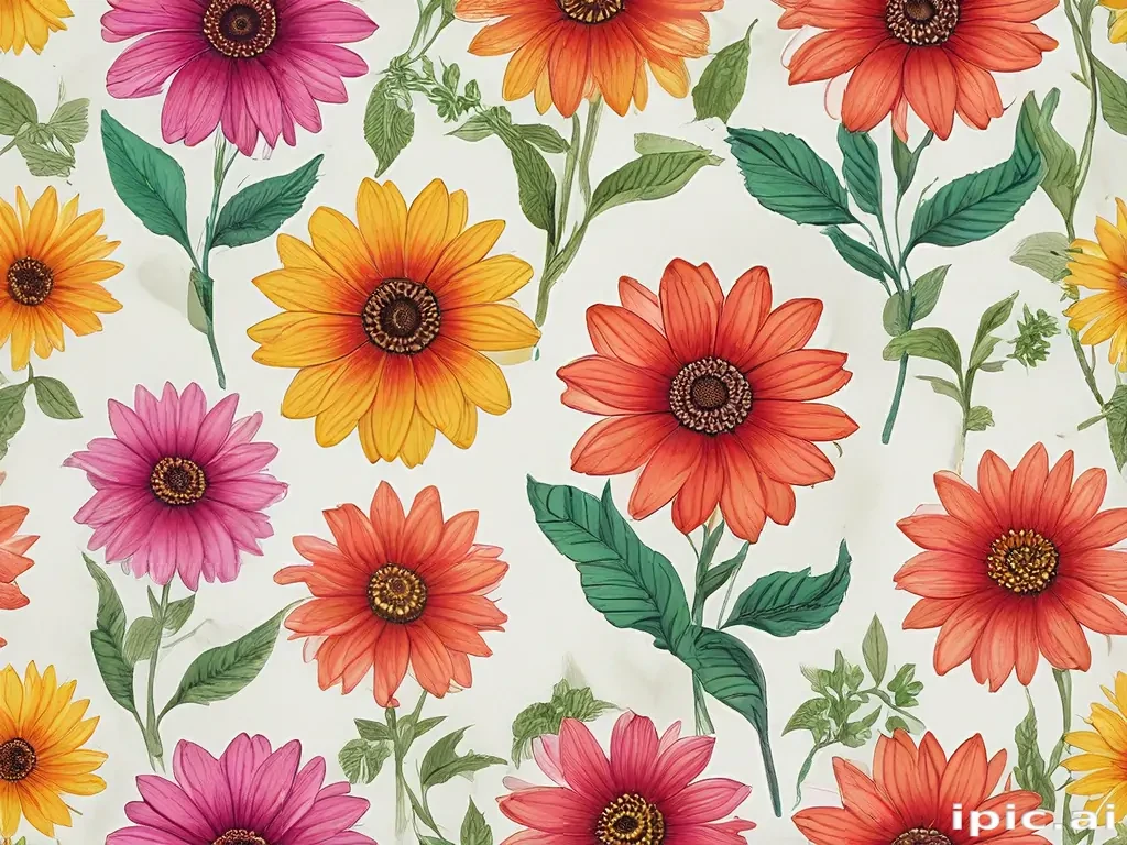 flower color drawings
