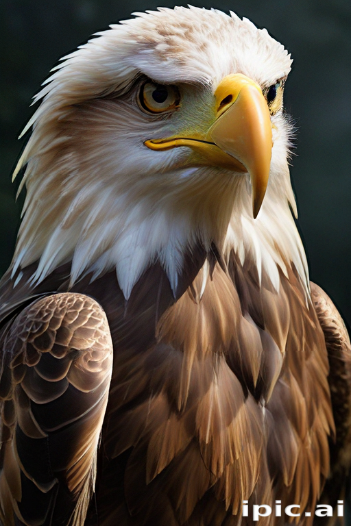 Majestic Bald Eagle with Striking Features and Intense Gaze Captured in ...