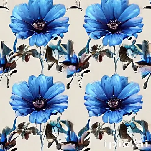 blue flower wallpaper aesthetic