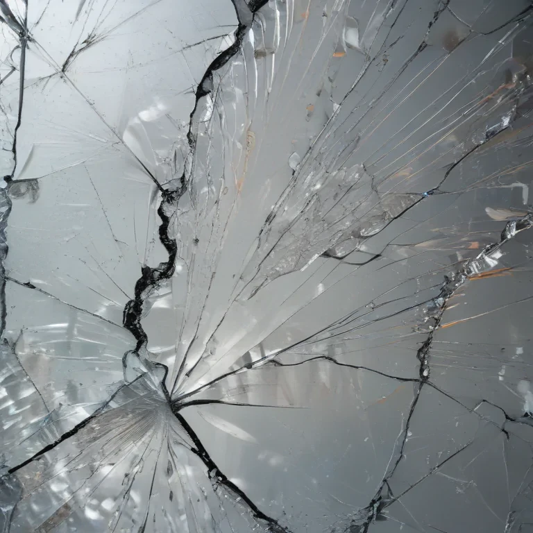 cracked glass transparent